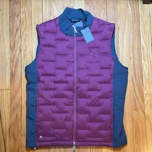 NWT $275.00 Peter Millar Crown Crafted Mens Blaze Insulated Vest Merlot Men’s M